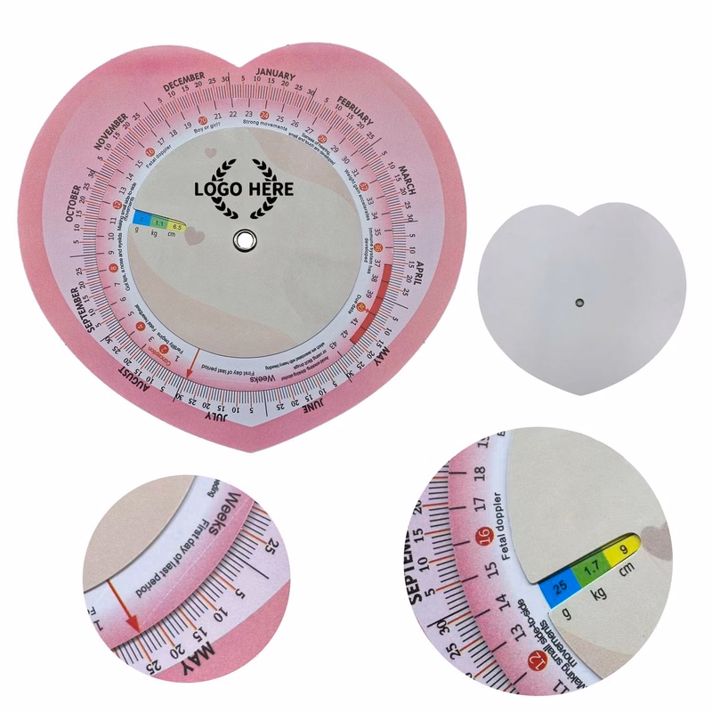 Heart Shaped Pregnancy Due Date Wheel Calculator