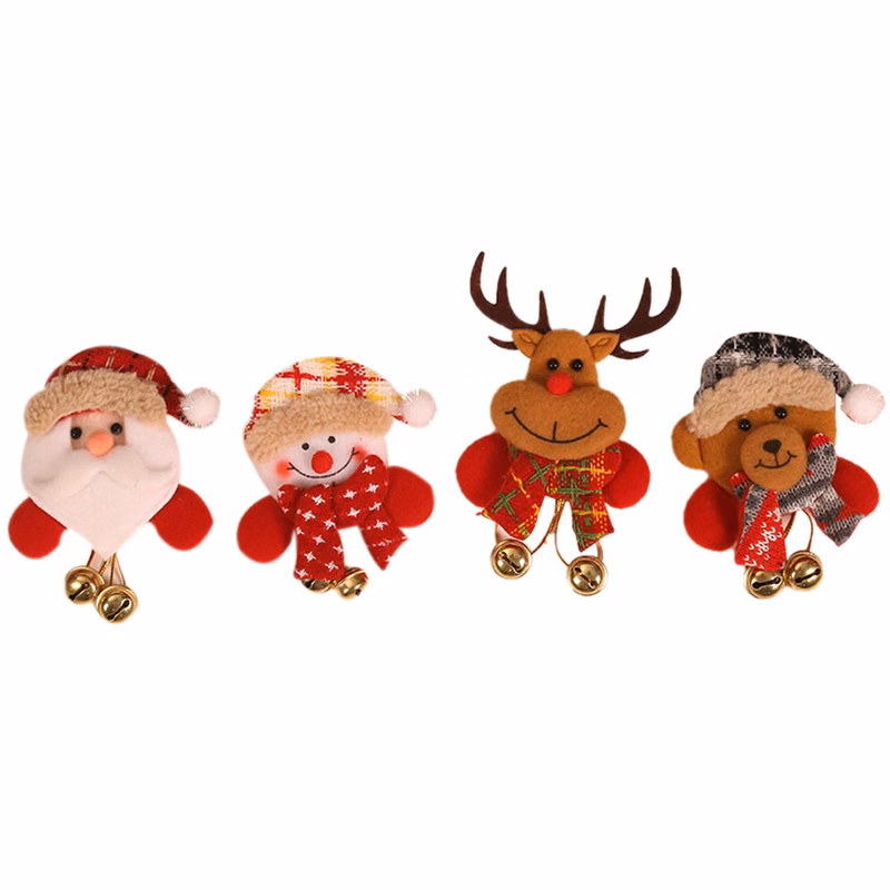Christmas Badge LED Brooch Doll