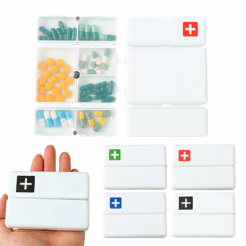 7-Grid Magnetic Lock Pill Case
