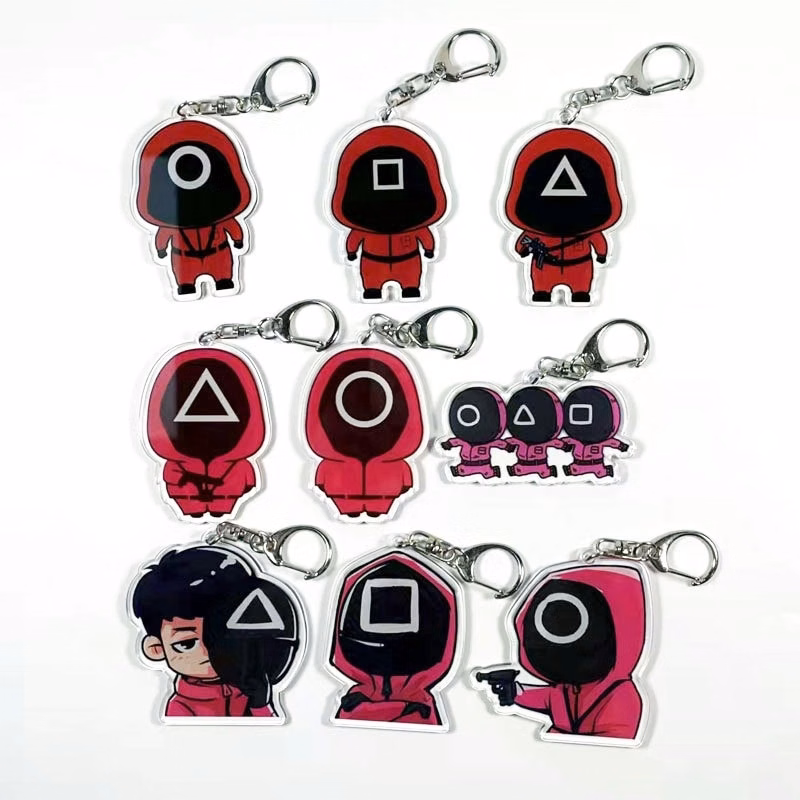 Squid Game Movie Characters Acrylic Keychains