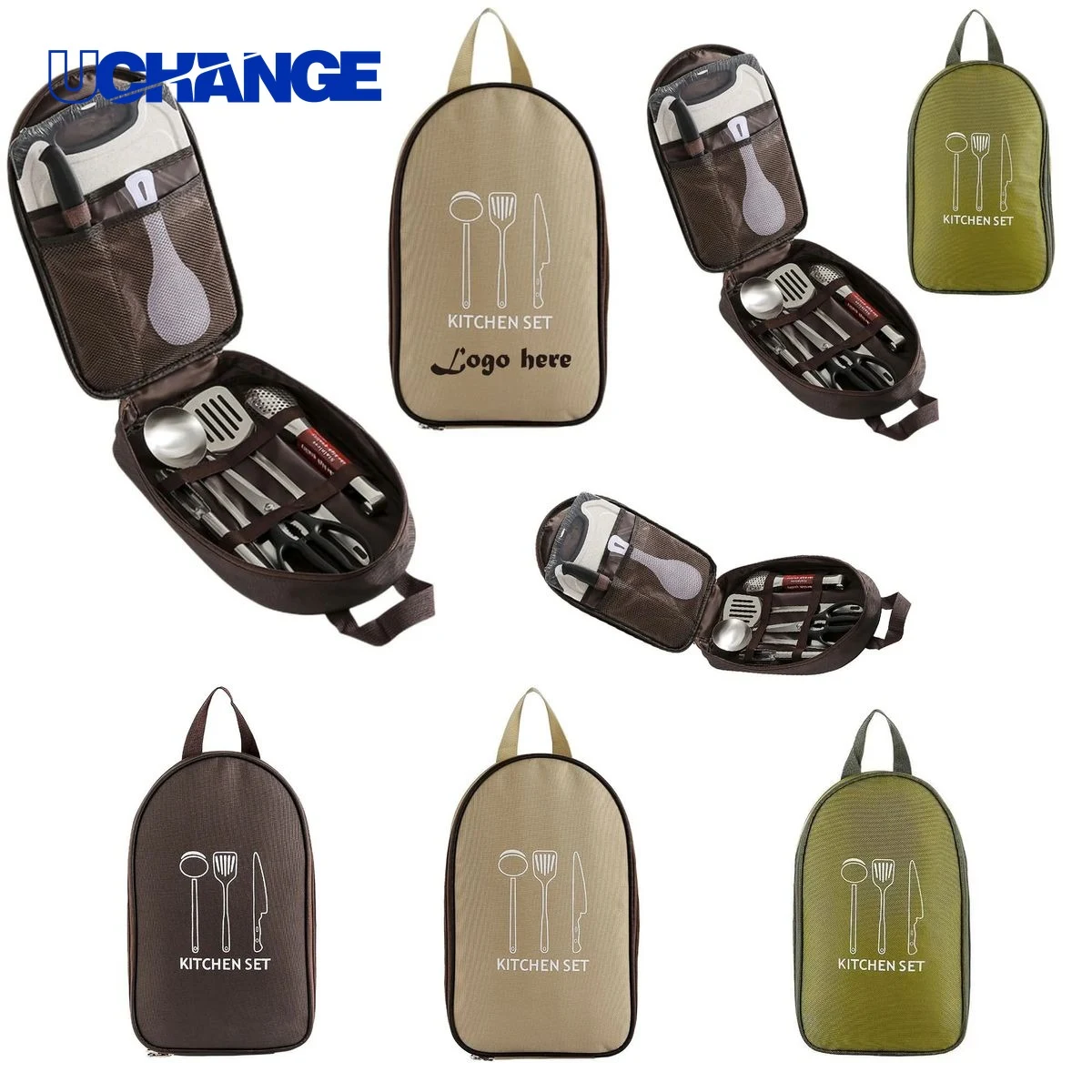 8 Pcs Camping Utensil Set for Outdoors 1