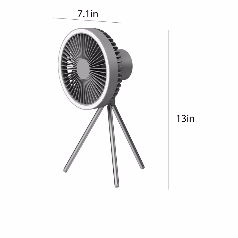 Electric Fan Tripod Portable with Lights