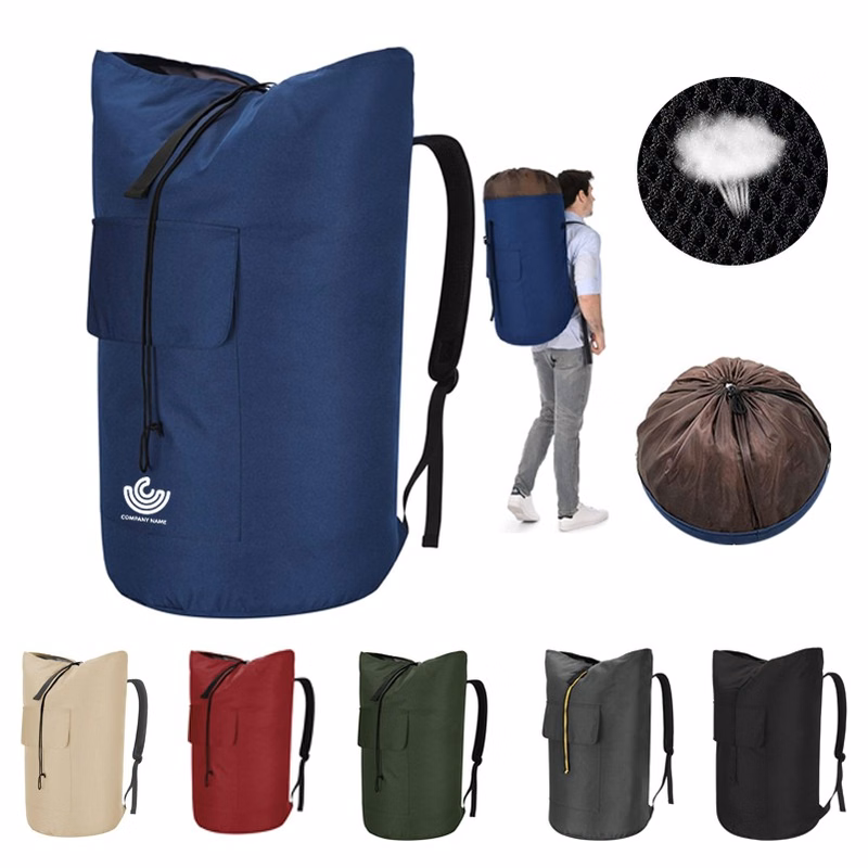 College Heavy Duty Camping Collapsible Laundry Backpack Bag