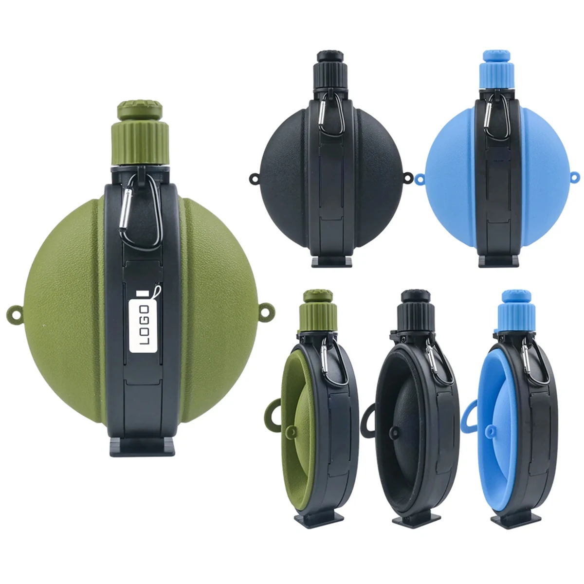 MOQ 20 Foldable 19.8oz Silicone Compass Bottle 1