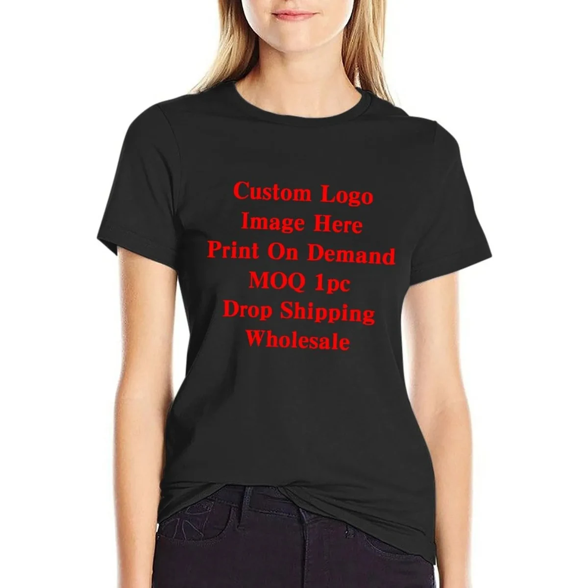 Women's Cotton Crew Neck T Shirt 1