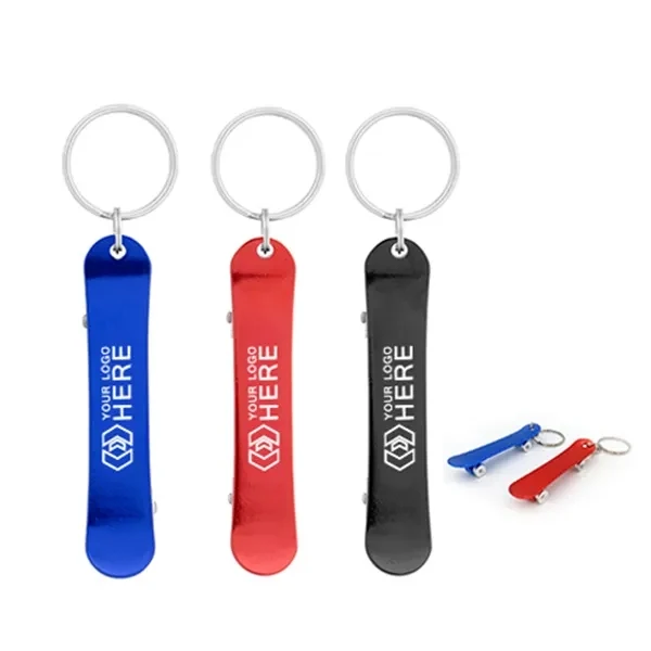 Skateboard Shape Bottle Opener Keychains 1