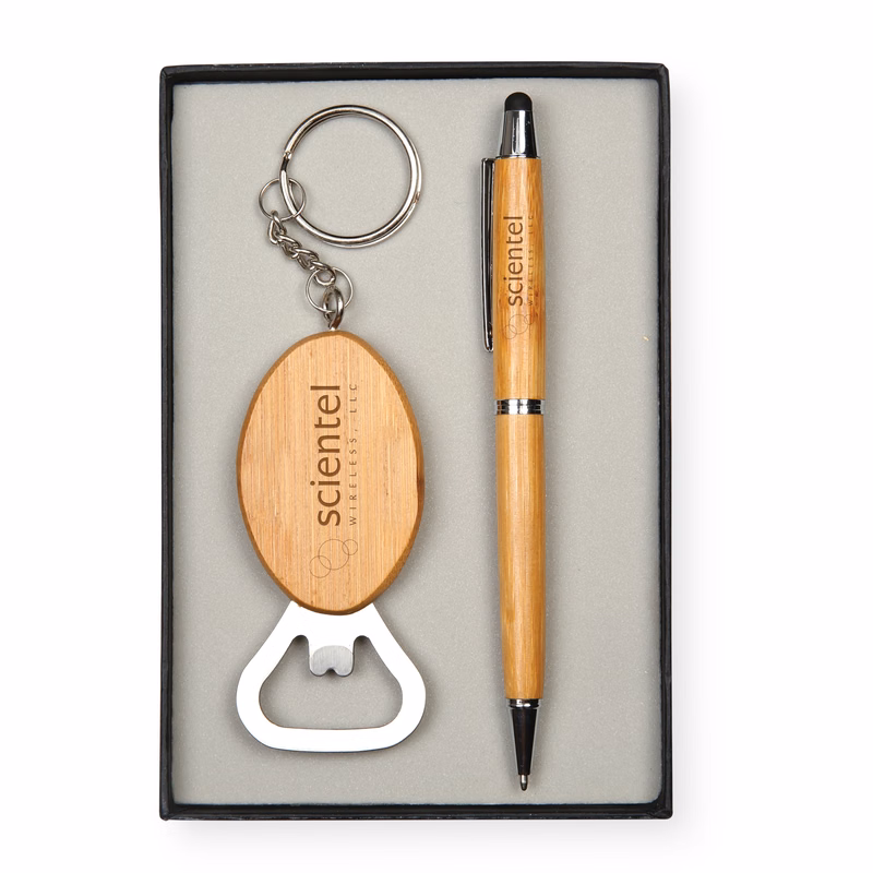 Bamboo Pen & Bottle Opener Gift Set