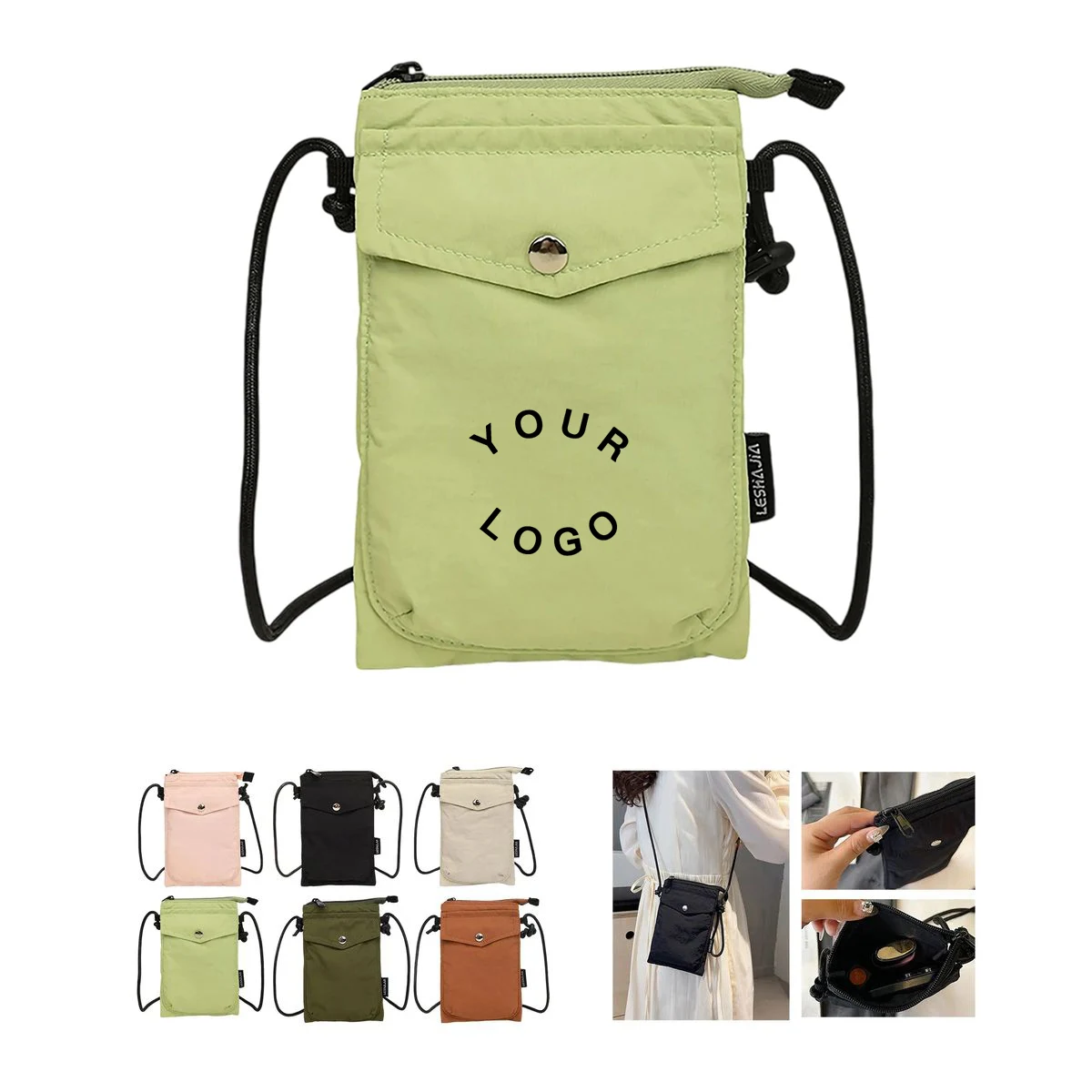 Oxford Fabric Shoulder Bag with Adjustable Strap 1