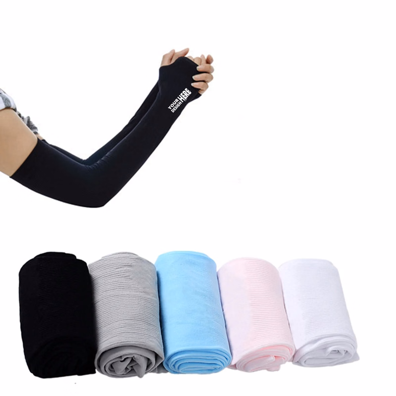 Unisex UV Protection Arm Cooling Sleeves Ice Silk