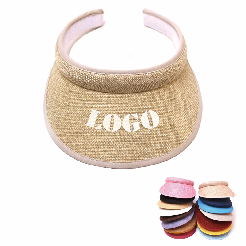 Cotton And Linen Wide Brim Summer Sun Visor