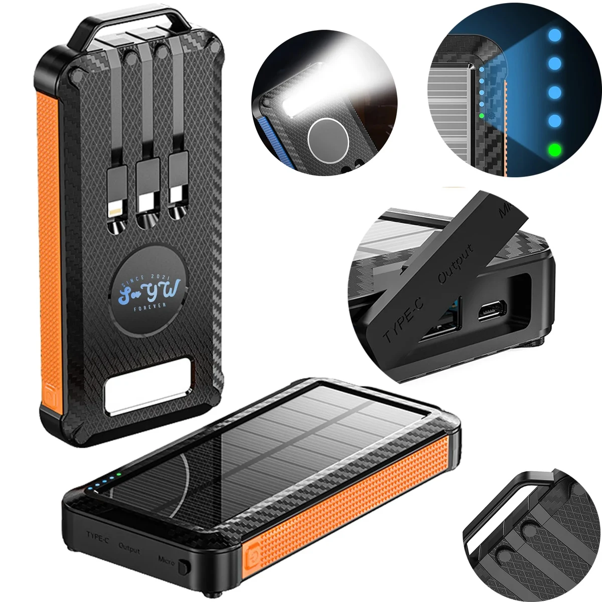 Multi-Function Solar Panel Mobile Power/10000mah 1