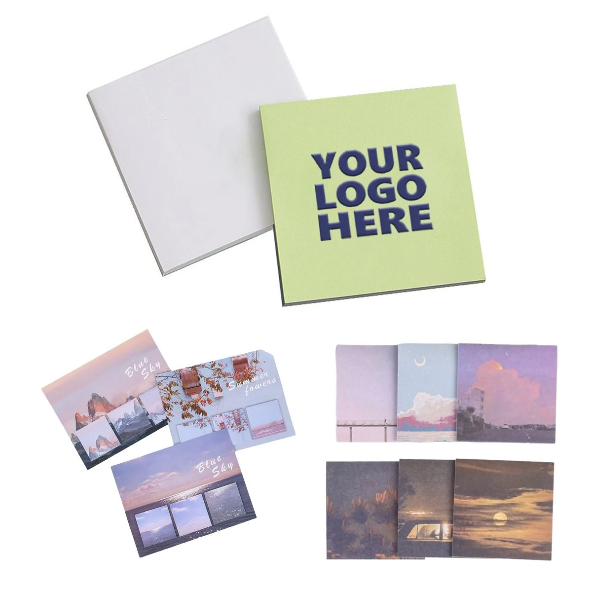 MOQ100 Custom Sticky Notes Memo Pads 1