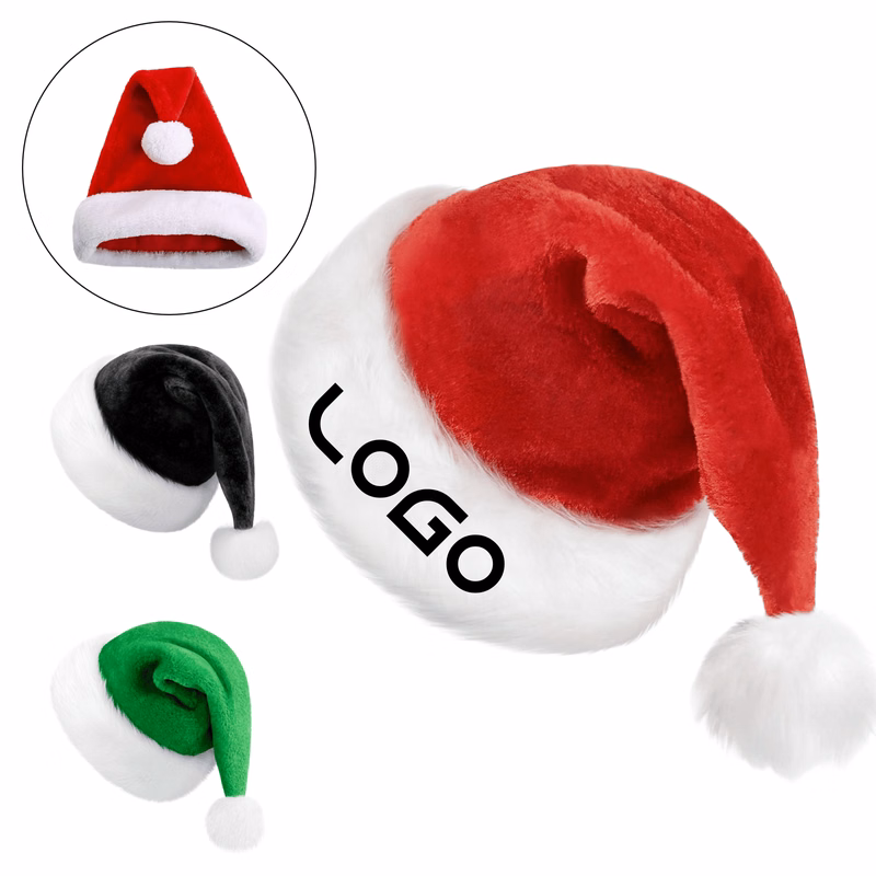 Thickened Plush Adult Christmas Santa Hat
