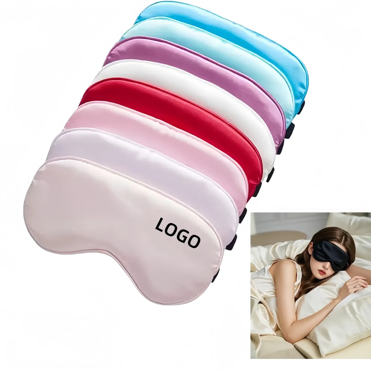 Light Blocking Travel Sleep Silk Eye Mask 1