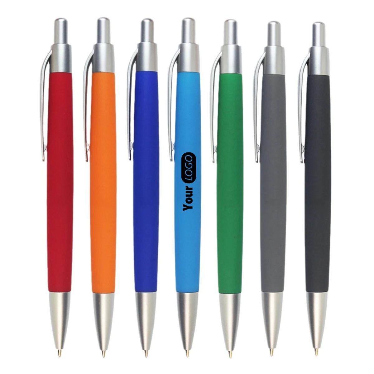 Retractable Frosted Plastic Ballpoint Pen 1