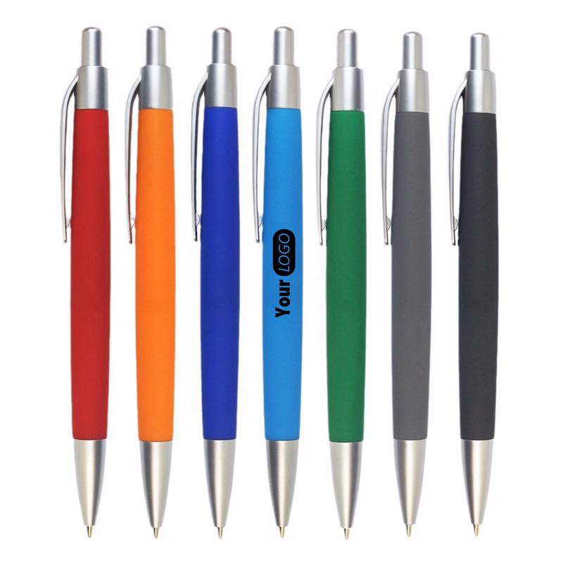 Retractable Frosted Plastic Ballpoint Pen