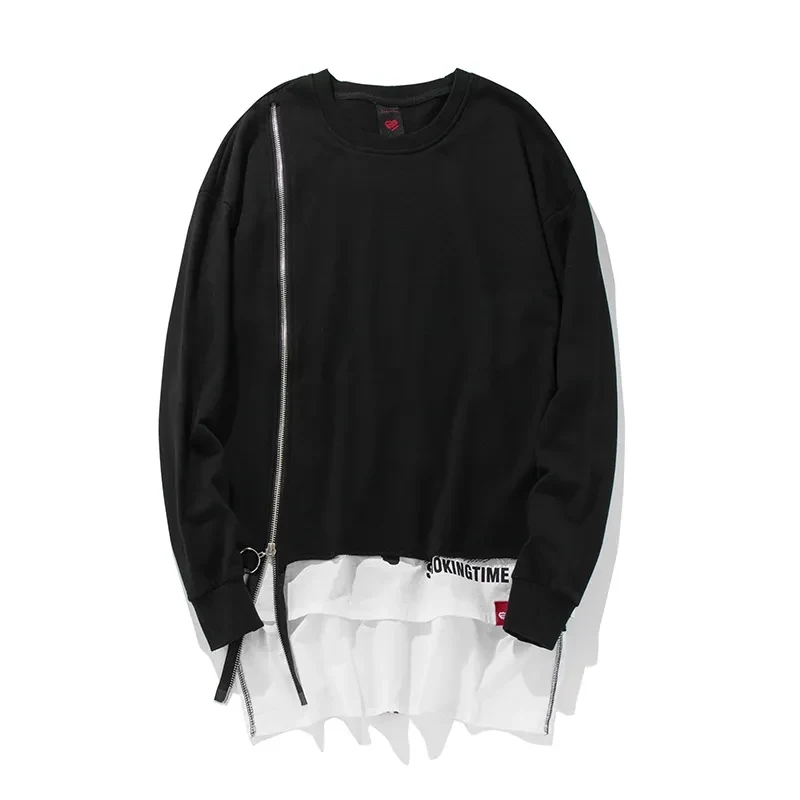 Extended Pullover Sweatshirt with Zippers, custom hoodie or sweatshirt with logo imprint 1