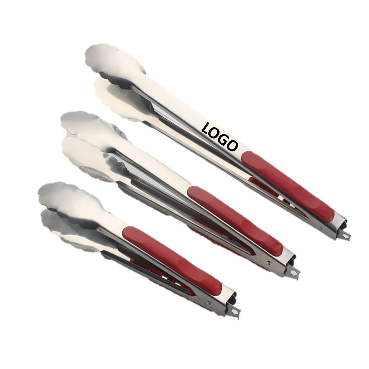 Stainless Steel Bread Tongs With Comfort Grip 1
