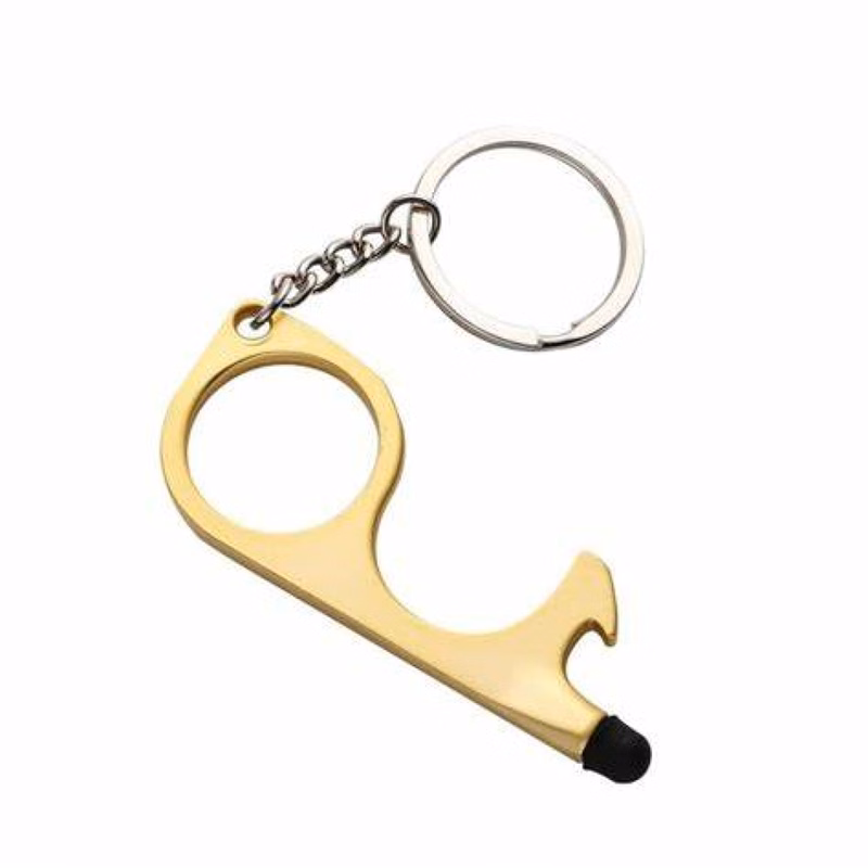 Shiny Gold Door Opener With Laser Engraving Customizer