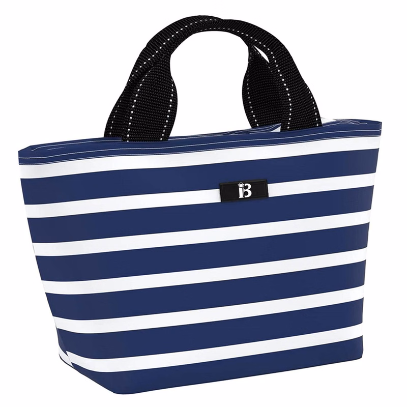 Portable Fashionable Stripe Insulated Lunch Bag