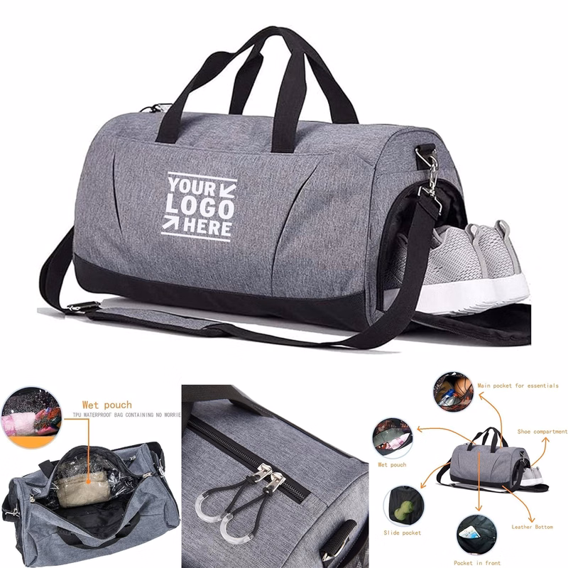 Women Men Travel Sports Gym Bag with Wet Pocket Shoes Compartment 