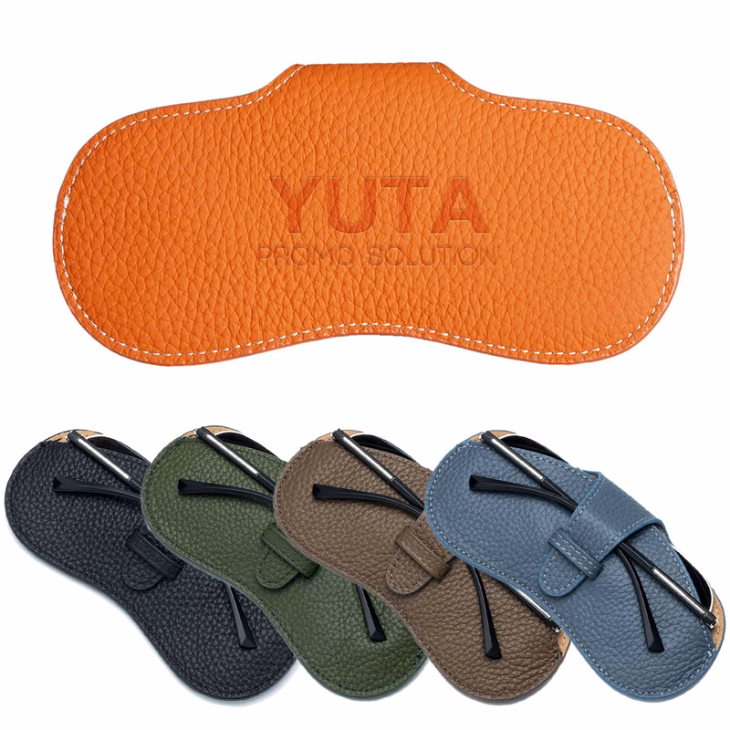 Portable Sunglasses Pouch Genuine Leather Eyeglasses Bag