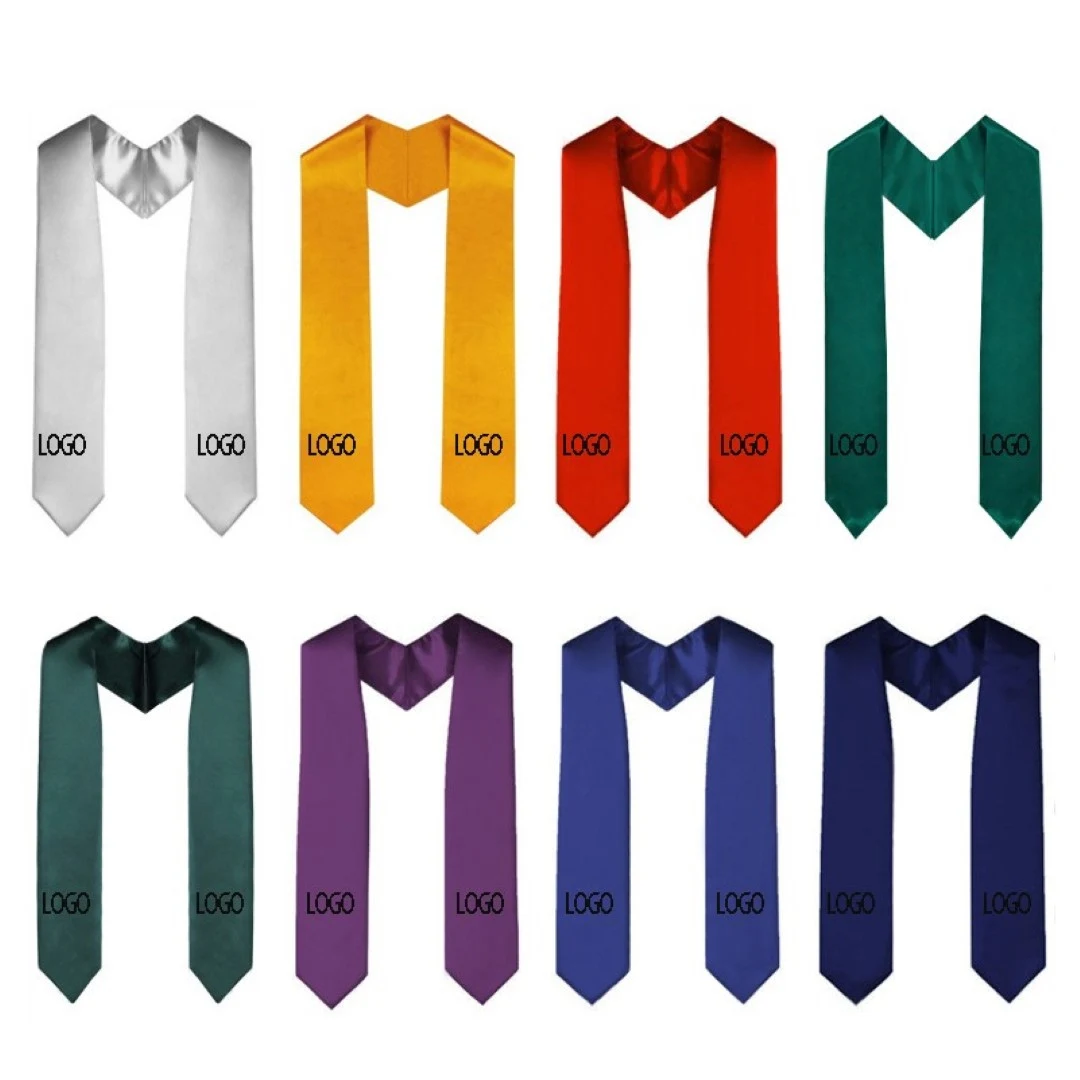 Graduation Unisex Plain Graduation Stole for Academic Commencements Sash 1