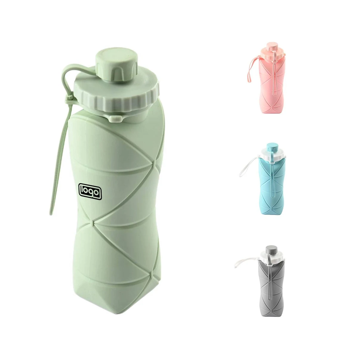Outdoor Travel Sports Portable Foldable Silicone Bottle 1