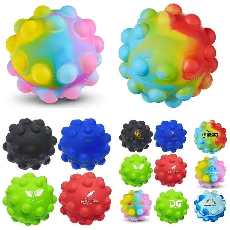 Glow In The Dark Round Push Pop Ball 1