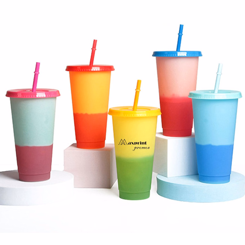 PP Cold Color Changing Straw Cup