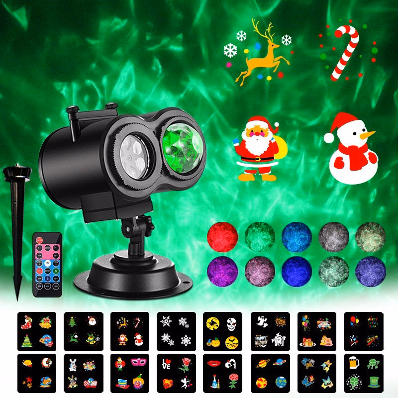 Halloween Christmas Remote Control Projection Light