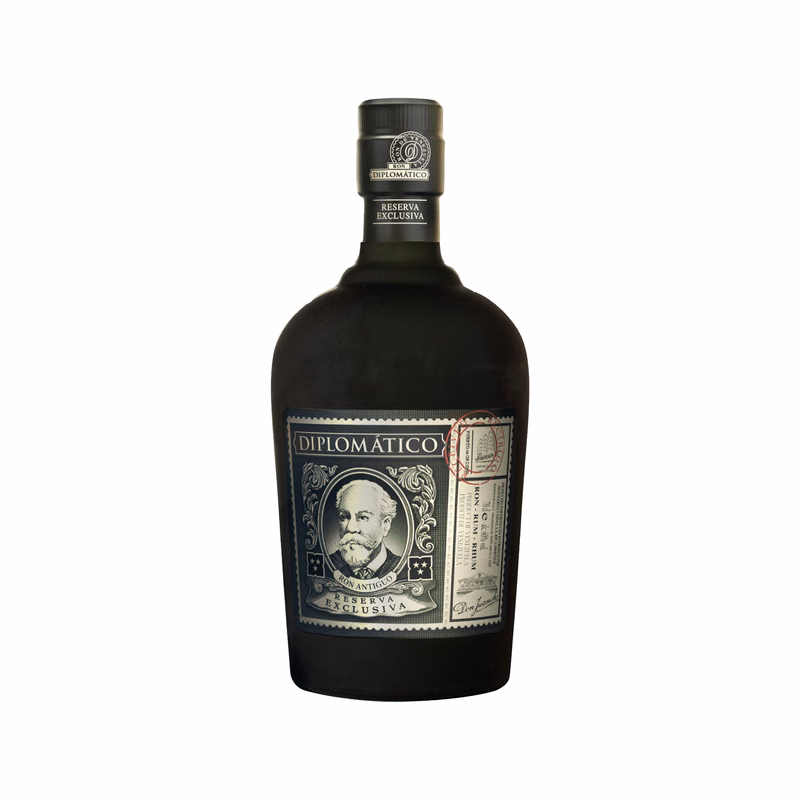 Etched Diplomático Rum Reserva Exclusiva Liquor Bottle