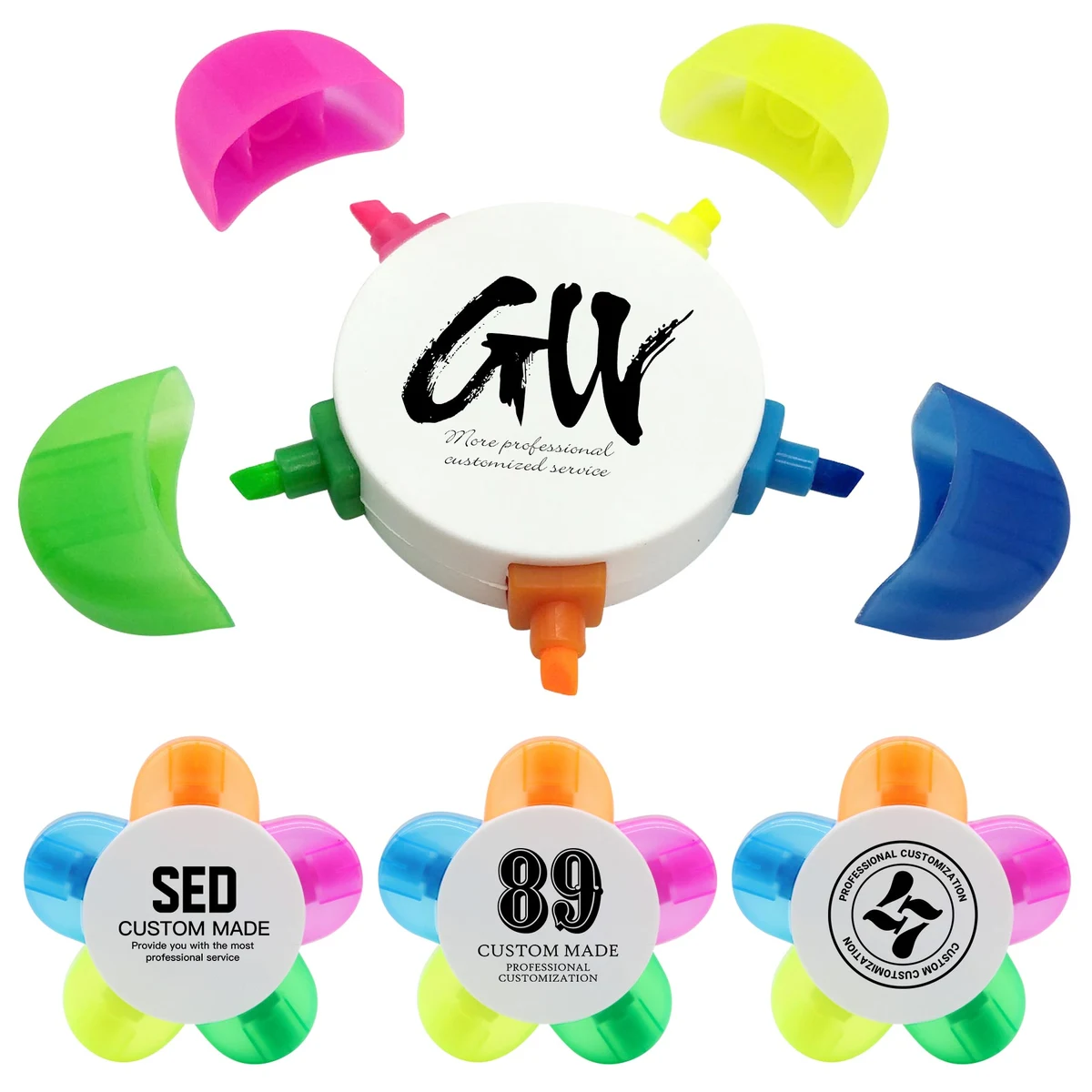 5-In-1 Flower Watercolor Highlighter Pens 1