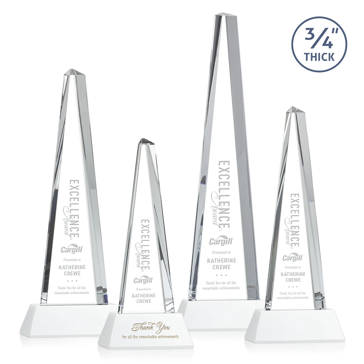 Majestic Tower Award on Newhaven Base - White 1