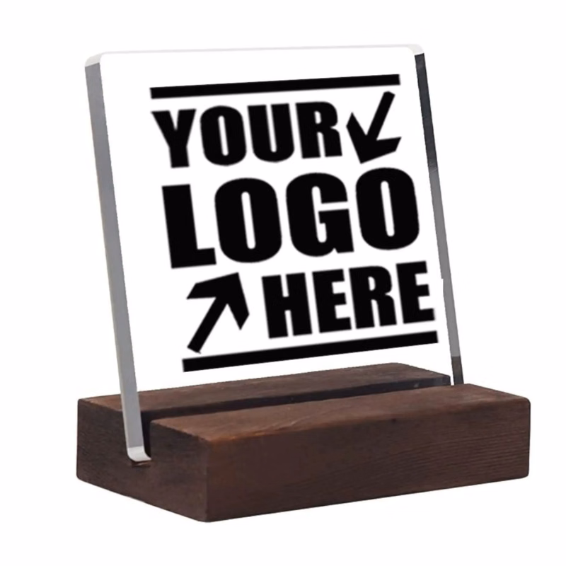 Customizable Clear Desk Decorative Sign For Home & Office