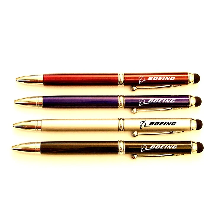 Blue & Black Ink Metal Pen with Stylus 1