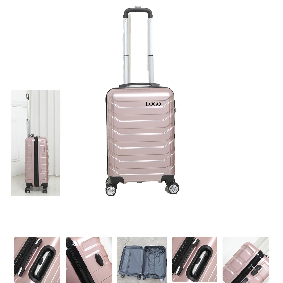 Compact ABS Spinner Carry-On Suitcase 1
