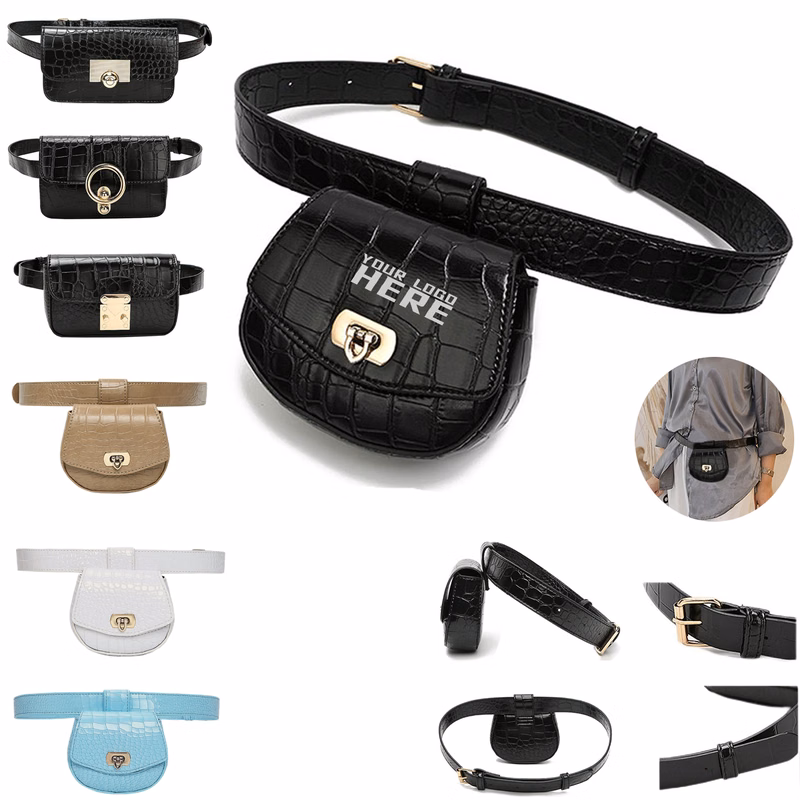 Women PU Leather Belt Bag