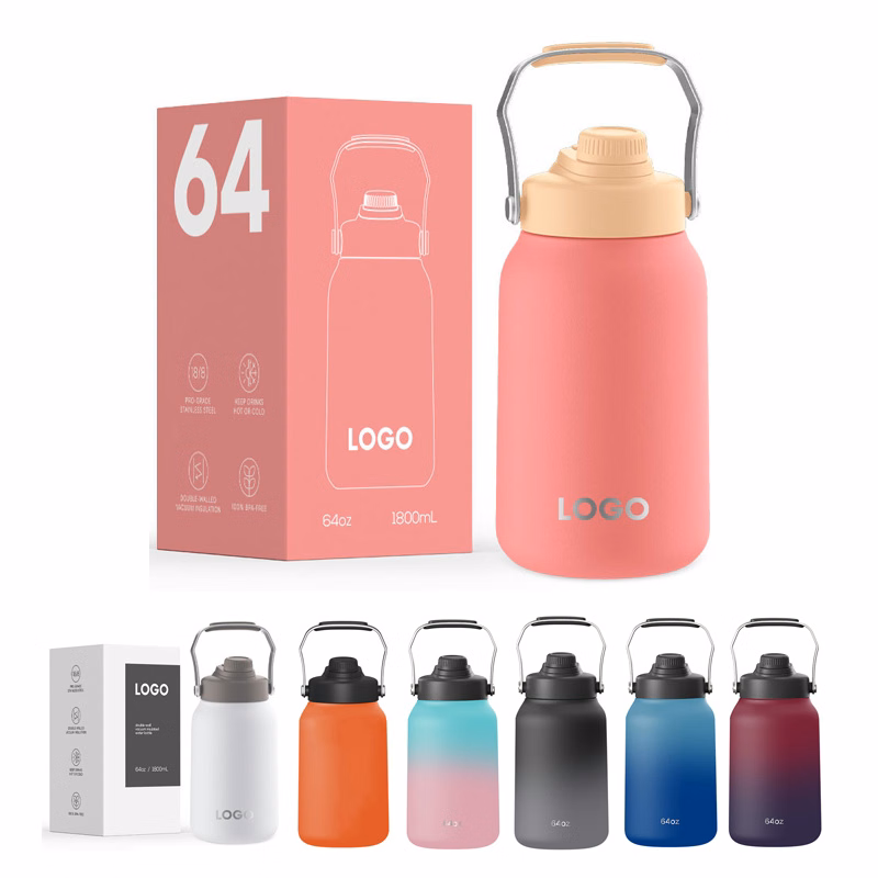 64 oz. Double Walled Vacuum Insulated Water Bottle Insulated Jug