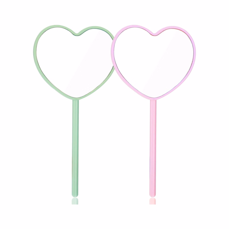 Heart-Shaped Mirrors With Handle
