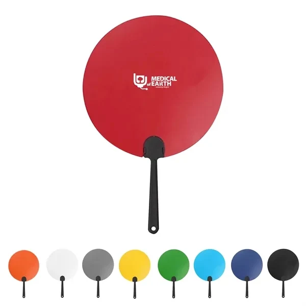 Custom Plastic Folding Hand Fan with Full Color — Summer Trade Show & Event Giveaway 1