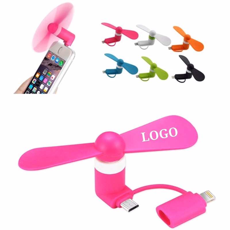 2 in 1 Mini USB Fan For SmartPhone
