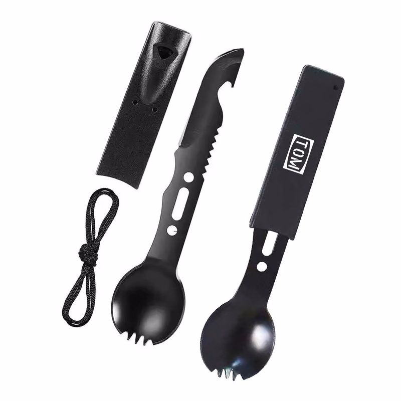 Stainless steel whistle/knife/fork/spoon integrated tablewar