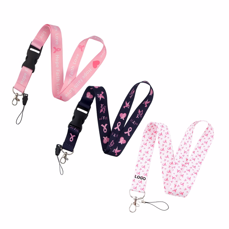 Breast Cancer Awareness Lanyard (direct import)