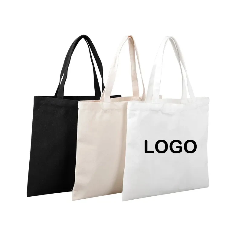 Natural Cotton Canvas Tote Bag, custom tote bag with logo imprint 1
