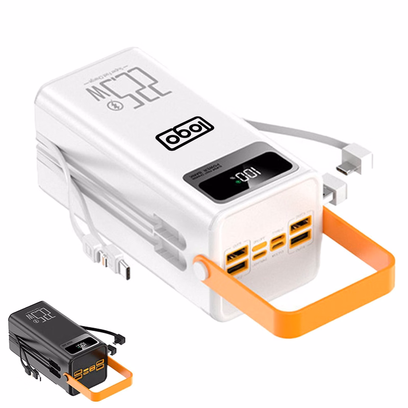 100000mAh Fast Charging Power Bank w/ Built-In Cable