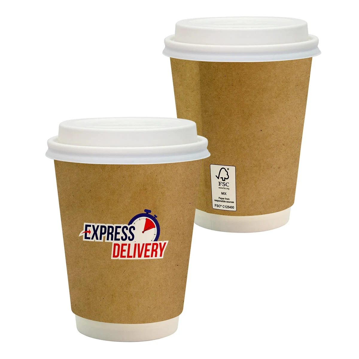 12 oz Full Color Dusky Paper Cup With Lid 1