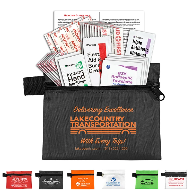 "Zenith" 27 Piece First Aid Kit in Zipper Pouch 1