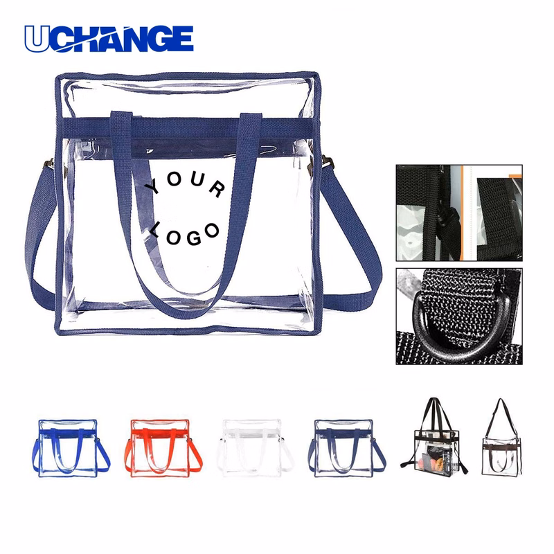 Transparent Stadium Tote Bag Carrier with Nylon Handles