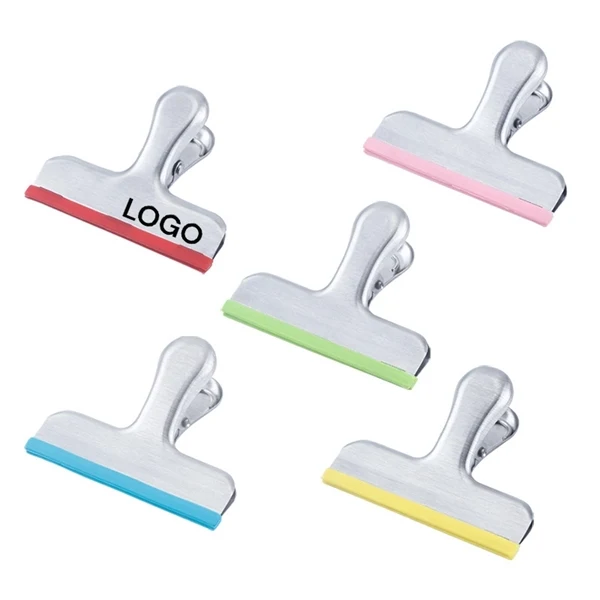 Custom Stainless Steel Silicone Bag Clips — Food Storage & Office Organizer 1